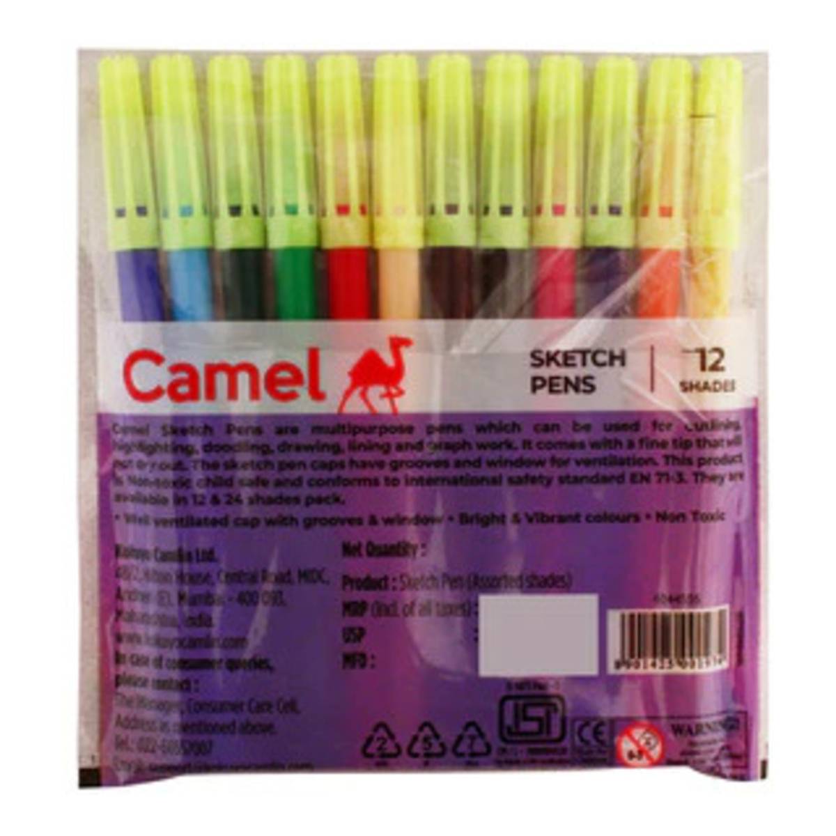 Camel Sketch Pens 12 Shades